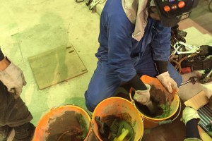 センバ　パット打ち